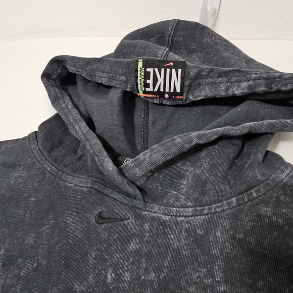 Nike Washed Black Vintage Style Pullover Hoodie Size Large - Picture 2 of 8